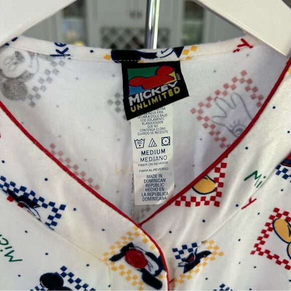 Disney Vintage Mickey Mouse Unlimited One Piece Sleepwear Pajamas Adult - Picture 4 of 14